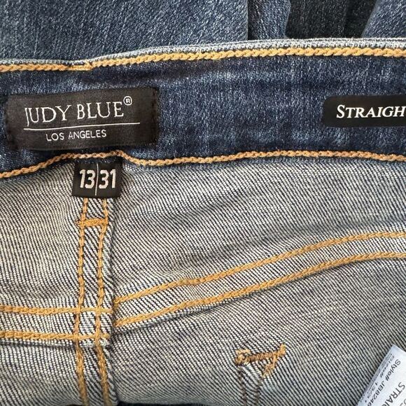 Judy Blue High Waist Hidden Button Fly Straight Leg - Picture 5 of 7